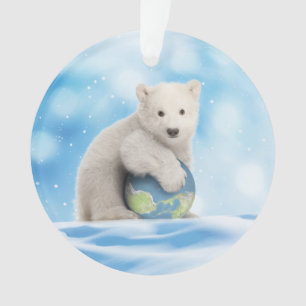 Ornement arctique du monde d'ours blanc