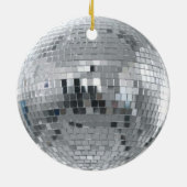 Ornement argenté de Noël de boule de disco (Dos)