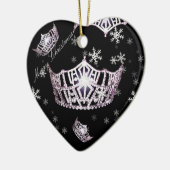 Ornement argenté de Noël de couronne de Mlle (Gauche)