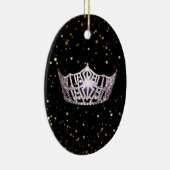 Ornement argenté de Noël de couronne de Mlle (Droite)