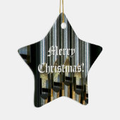 Ornement argenté de Noël de tuyaux d'organe (Droite)
