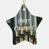 Ornement argenté de Noël de tuyaux d'organe (Gauche)