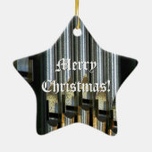 Ornement argenté de Noël de tuyaux d'organe (Dos)