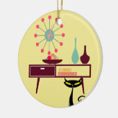 Ornement atomique de chat d'horloge de Starburst (Gauche)