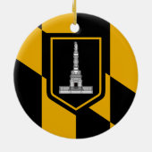 Ornement avec drapeau de Baltimore, Maryland, État (Dos)
