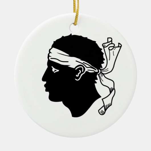 Ornement avec drapeau de la Corse, France (Devant)