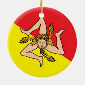 Ornement avec drapeau de la Sicile, Italie (Dos)