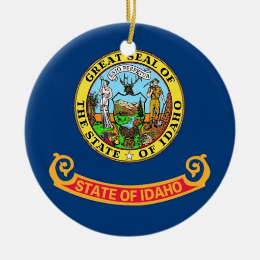 Ornement avec drapeau de l'Idaho (Devant)