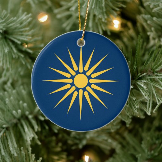 Ornement avec drapeau de Macédoine, Grèce (Arbre)