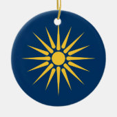 Ornement avec drapeau de Macédoine, Grèce (Devant)