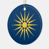 Ornement avec drapeau de Macédoine, Grèce (Gauche)