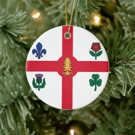 Ornement avec drapeau de Montréal, Canada (Arbre)