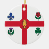 Ornement avec drapeau de Montréal, Canada (Devant)