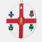 Ornement avec drapeau de Montréal, Canada (Gauche)