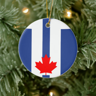 Ornement avec drapeau de Toronto, Canada