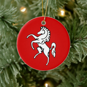 Ornement avec drapeau du comté de Kent, Angleterre