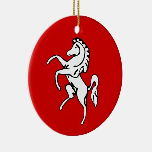 Ornement avec drapeau du comté de Kent, Angleterre (Droite)