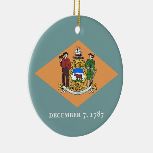 Ornement avec drapeau du Delaware (Droite)