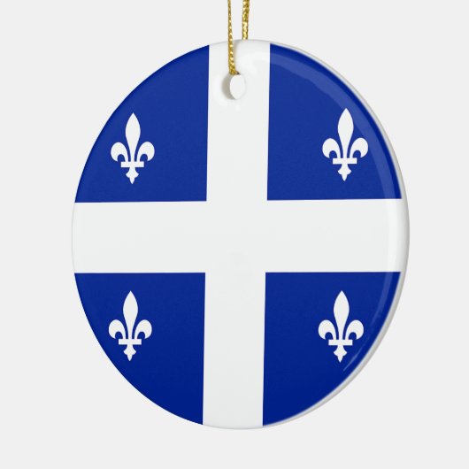 Ornement avec drapeau du Québec, Canada (Gauche)