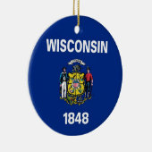 Ornement avec drapeau du Wisconsin (Droite)