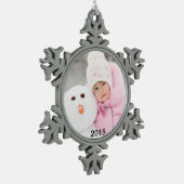 Ornement avec du charme de vacances d'étain (Gauche)