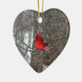 ornement avec la photo du cardinal masculin (Gauche)