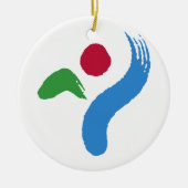 Ornement avec le drapeau de Séoul, Corée du Sud (Devant)