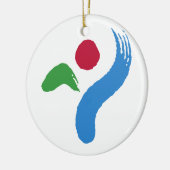 Ornement avec le drapeau de Séoul, Corée du Sud (Gauche)