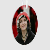 Ornement avec photo personnalisée et message d'ann (devant)