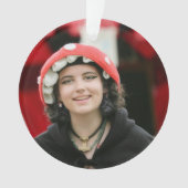Ornement avec photo personnalisée et message d'ann (devant)