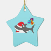 Ornement avec un requin mignon de vacances (Gauche)