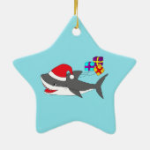 Ornement avec un requin mignon de vacances (Dos)