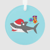 Ornement avec un requin mignon de vacances (dos)