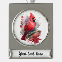 Cardinal d'aquarelle rouge