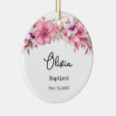 Ornement Baptême Personnalisé (Droite)