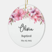 Ornement Baptême Personnalisé (Gauche)