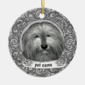 Ornement Bearded Collie en souvenir affectueux (Devant)