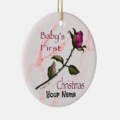 ornement Bébé Rose de Noël (Droite)