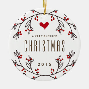 Ornement béni se sentant de photo de vacances