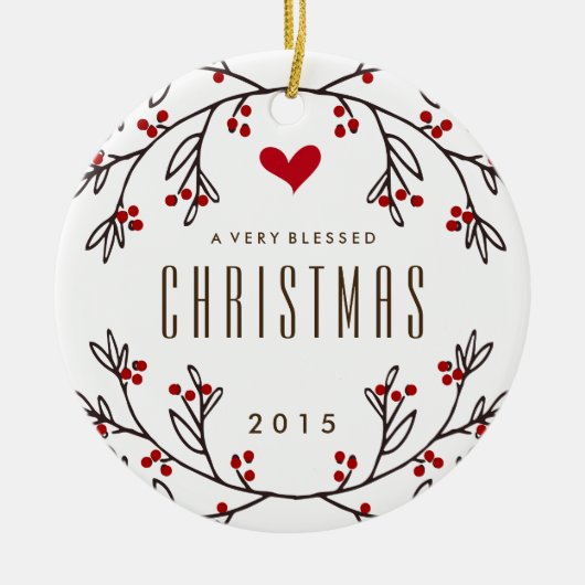 Ornement béni se sentant de photo de vacances (Devant)