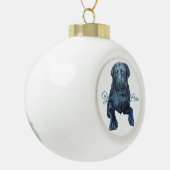 Ornement Black Lab Décor de Noël Chien Bleu (Gauche)