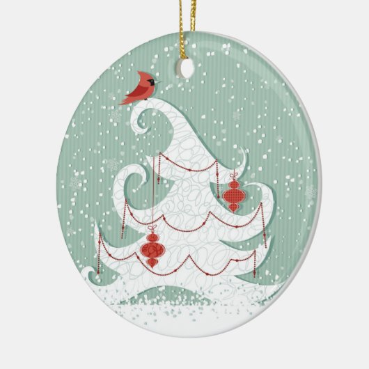 Ornement blanc d'arbre (Gauche)