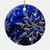 Ornement blanc de bleu de neige (Dos)