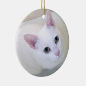 Ornement blanc de chat (Droite)