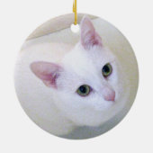 Ornement blanc de chat (Dos)