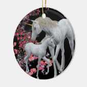 Ornement blanc d'imaginaire de licorne et de (Gauche)