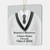 Ornement blanc et noir masculin (Gauche)