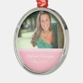 Ornement blanc rose de photo d'obtention du (Gauche)