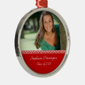 Ornement blanc rouge de photo d'obtention du (Droite)