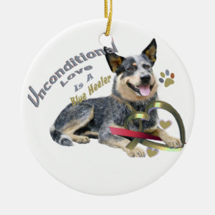 Ornement bleu de heeler de chien australien de